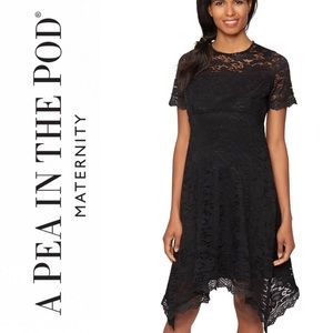 PEA IN THE POD stunning black lace maternity dress